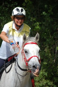 Foto: Miriam Lewin, www.endurance-photo.com, Globetrotter Luhmühlen Challenge 2012, Titelverteidigerin Sybille Markert-Bäumer aus dem bayerischen Dietmannsried